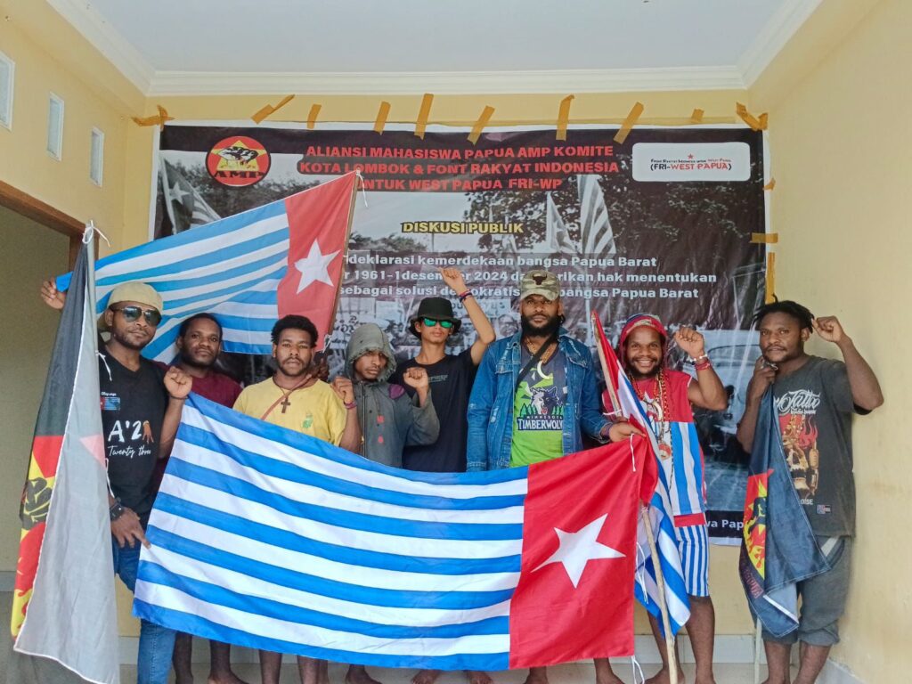 Pernyataan sikap Aliansi Mahasiswa Papua komite kota Lombok dan from rakyat Indonesia untuk west Papua 1 December 2024 sekret: AMP Lombok 