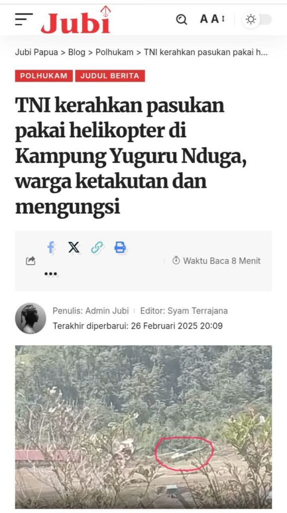 Tentang kemanusiaan kampung Yuguru mengungsi